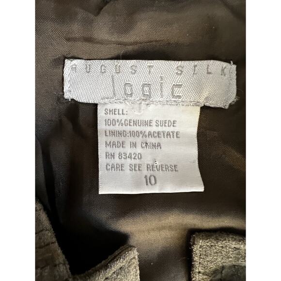 Vintage Blazer Olive Green Suede Sz 10 utility Jacket heritage transitional - Picture 6 of 12